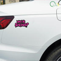 Pegatina De Coche Divertida En Inglés "Why So Serious" Para Ventanas De Auto Motocicleta Tanque De Combustible Cuerpo De Scooter Y Casco De Carreras Vinilo Decales - details 11