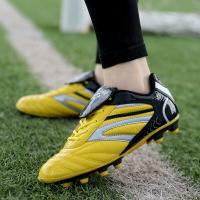 Zapatos De Fútbol Para Hombres Nuevos De Cuero Alto Top Training Cleats Deportivas Respirables Talla True Flywire PU Para Principiantes Outdoor Lawn - details 2