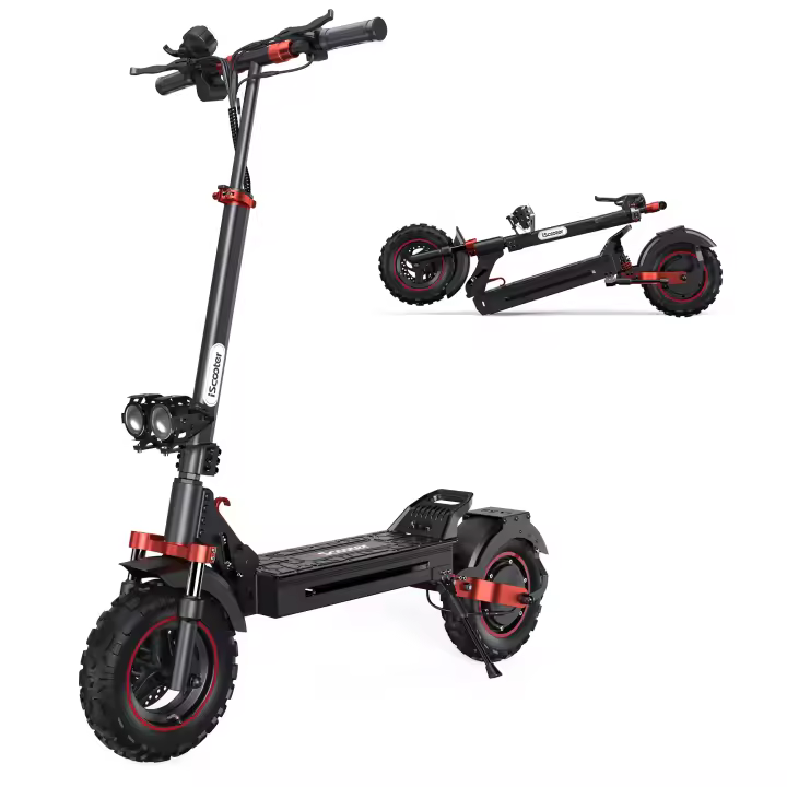 Patinete Eléctrico Plegable iScooter iX5S 1000W con Batería de 15Ah, Alcance de 65 km, Neumáticos de 11", Cuatro Amortiguadores y Frenos de Doble Disco - 1