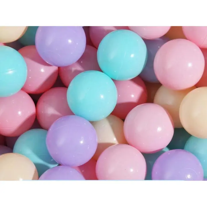 Pelotas Infantiles Multicolores Sin BPA para Piscina o Parque de Bolas, 5,5 cm, Pack 50-800 Unidades, Juego Seguro para Niños y Bebés, Maca Rosa, Lila, Verde, Azul y Amarillo - 1