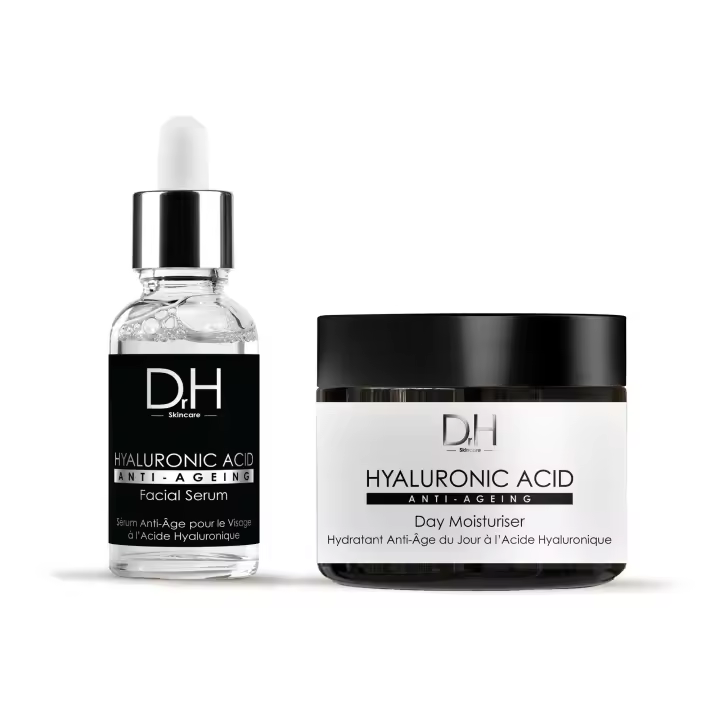 Dr H Sérum Facial Ácido Hialurónico y Crema de Día Hidratante para Piel Radiante - 1
