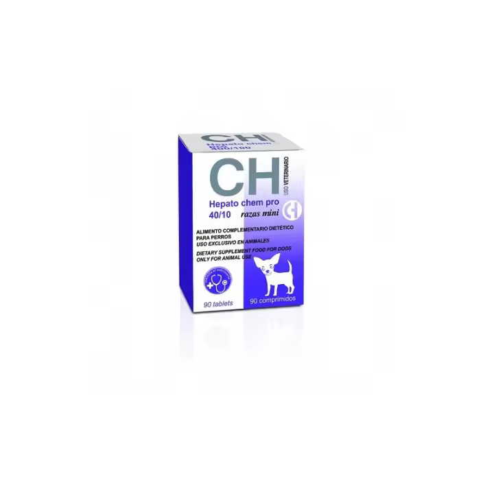 CHEMICALIBERICA - Hepato Chem Pro 40/10 Razas Pequeñas 90 Comprimidos - 1