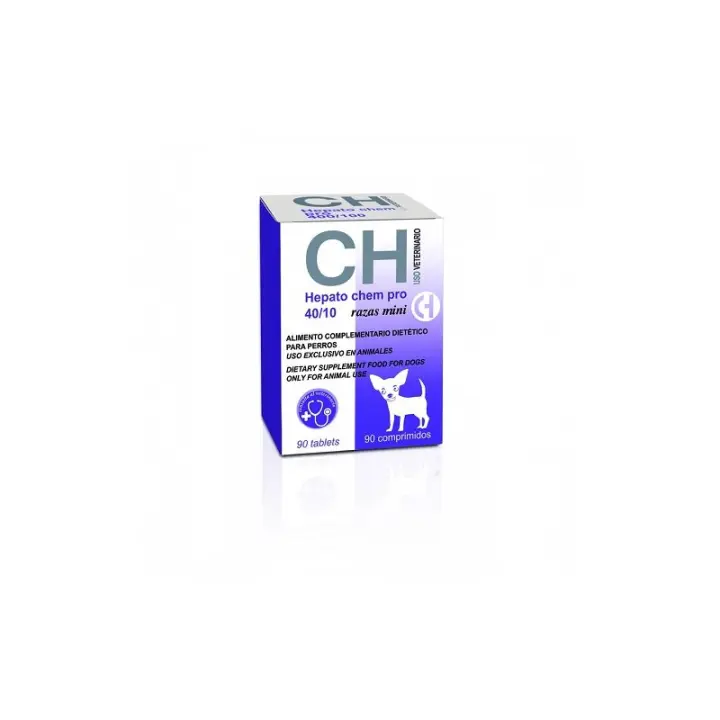 CHEMICALIBERICA - Hepato Chem Pro 40/10 Razas Pequeñas 90 Comprimidos - 1