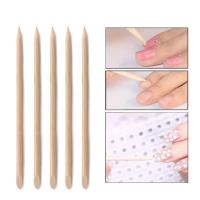 100PCS Herramientas De Arte De Uñas Limpiador De Cutícula Palitos De Madera Naranja Con Diamantes Picker De Piedras Herramientas De Manicura Y Pedicura - details 1