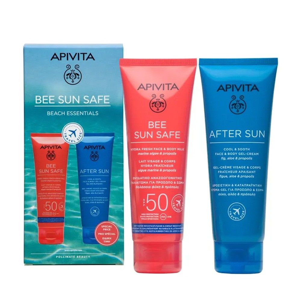 Apivita Bee Sun Safe Estuche Formato Viaje Leche Solar y After Sun