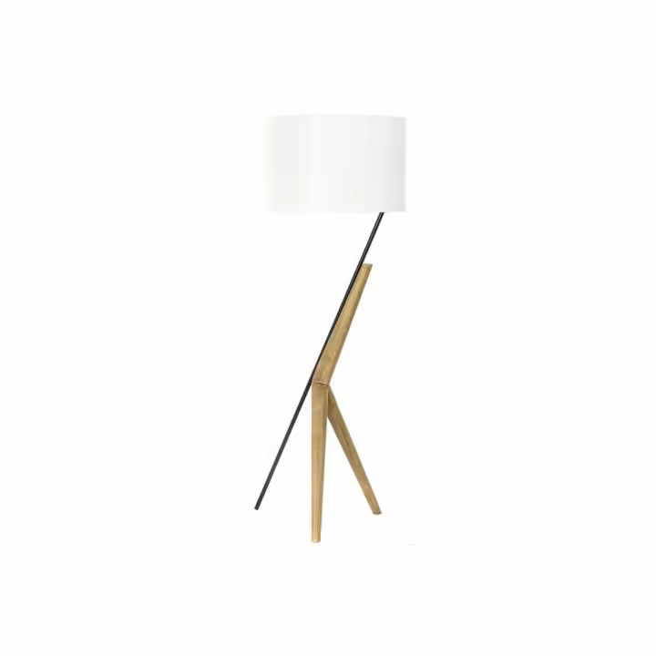 Lámpara de Pie DKD Home Decor Blanco Marrón Negro Metal Roble 50 W 220 V 54 x 52 x 145 cm - 1
