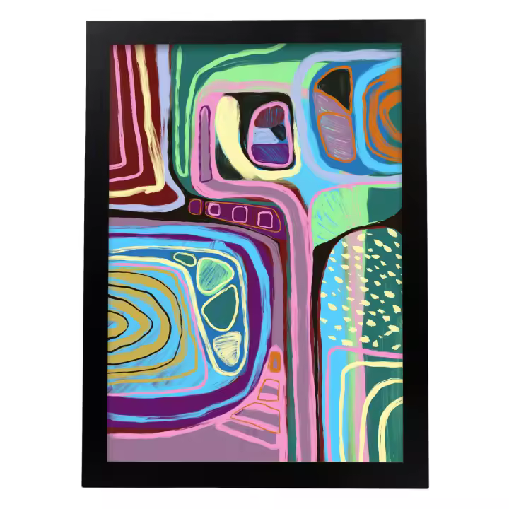Nacnic Lonchera Escolar 2 Lamina - Garabato Surtido Poster - Cuadros Decorativos Estéticos - Sala De Estar, Dormitorio, Hogar - Alto Brillo y Nitidez - 1