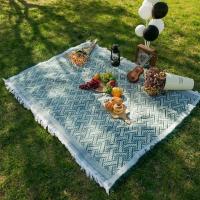 1pc Alfombra Portátil Para Camping Y Picnic Impermeable De 90-150cm Material PE Algodón Ideal Para Exterior Playa Y Camping - details 1