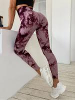Pantalones De Yoga Para Mujer De Cintura Alta Control De Abdomen Push up Leggings De Talla Grande Talla Pequeña Talla Media Sin Costuras Tie Dye Bleach Fitness Gimnasio Deportes Pantalones - details 12
