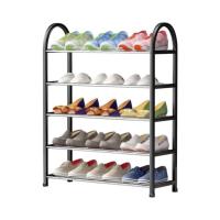 HOGUITA-Organizador de Zapatos de Metal de 5 Niveles con Estructura Negra y Estantes Blancos, Zapatero Funcional y Ahorro de Espacio,Ideal para Entrada, Pasillo y Sala de Estar - details 7