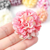 Cabezas De Flores Artificiales De Algodón Pura Seda Hydrangea 4cm Para Decoración De Hogar Boda Decoración De Matrimonio Accesorios De Coronas De Novia - details 1