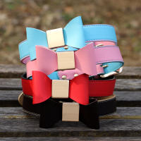 Collar De Cuero PU Para Perros Con Corbata Accesorio Lindo Para Pequeños Y Medianos Perros Y Gatos Collar Elegante Para Mascotas - details 3