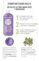 Naturtint Champú Matizador Violeta. Elimina Los Tonos Amarillentos y Cobrizos, Repara, Protege y Acondiciona, Para Cabellos Rubios, Blancos y Teñidos, 96% Ingredientes Naturales 330 ml - details 1