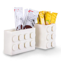 2PCS/set Caja De Almacenamiento Magnética En Forma De Bloque Organizador Para Nevera Adhesivo En La Pared Caja De Almacenamiento Para Puerta De Nevera Sin Perforar - details 7