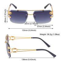 Gafas De Sol Sin Montura Vintage 2024 Para Hombres Y Mujeres Con Puente Doble Graduación Y Protección UV400 Lentes Cuadradas Oversized - details 0