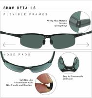 DUCO Designer Gafas de sol polarizadas Gunmetal Black BNIB DC8177S G1 CAT3 68 16 - details 3