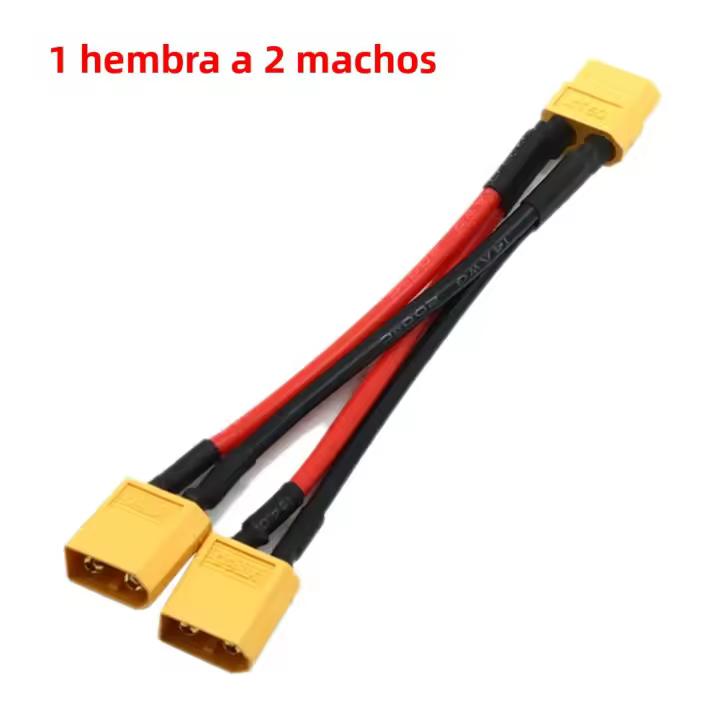Conector De Batería XT60 3-en-1 Cable De Extensión Doble De Silicona 14AWG Para Motor De Batería Y Splitter - 1