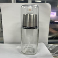 Pulverizador de aceite de vidrio con bomba, capacidad 180 ml, rellenable, libre de BPA, apto para freidoras de aire, apto para todo tipo de líquidos. - details 1