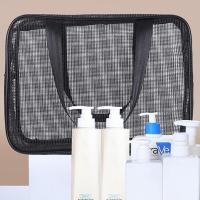 Bolsa De Baño Portátil Malla Almacenamiento De Maquillaje Y Toallitas Para Viajes Organizador Rectangular Ecológico De Nylon Y Malla - details 5