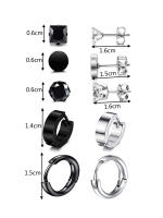 Pendientes de Acero Inoxidable con Zirconia Redonda 10 Pares para Hombres, 10 Pares para Mujeres, Joyería de Pendientes de Hiperbola Personalizada - details 5