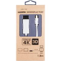 FYRA Cable MiniDisplay Port 1.2a a HDMI, 1.8m de longitud, Soporta 4K, 3D, Compatible con Apple: iMac, Mac Mini, Mac Pro, MacBook Air, MacBook Pro 13", MacBook Pro 15", MacBook Pro 17", FYRA CONSUMER ELECTRONICS. - details 2
