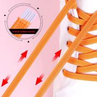 Cordones Planos Elásticos Para Zapatos Sin Amarrar Para Niños Y Adultos Unisex Cordones De Seguridad Rápidos Para Zapatillas Deporte Y Comodidad Exterior - details 1