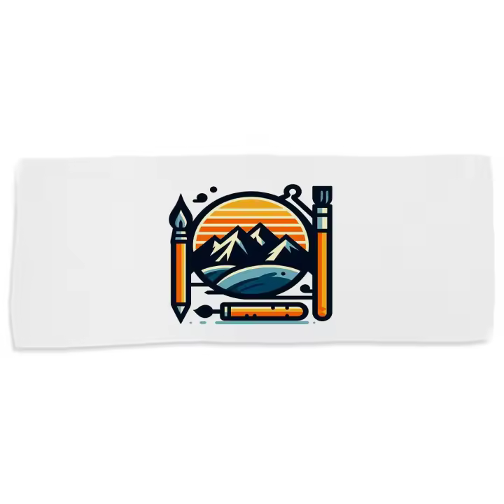 MERCHANDMANIA TOALLA MEDIANA GIMNASIO ABSORBENTE logo profesional artista pintura arte suave con bolsita - 1