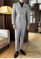 Traje De Boda Casual Para Hombre 2025 Doble Breasted 3/2 Piezas Estilo Regular Con Pantalones Sensación Alta Polyester Para Wedding - details 6