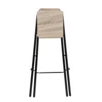 ARISE SHOP-Taburete de bar Plegable con Respaldo,Silla Plegable de Metal y Madera,Taburete portátil para el hogar,jardín,comedor,Terraza 47,5 x50 x H. 98 cm - details 2