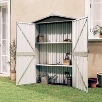 vidaXL Cobertizo de Jardín Acero Galvanizado Paito Casata Exterior Color Gris,  Marrón,  Verde y mas - details 0