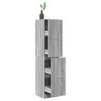 vidaXL Armario botiquín madera ingeniería 40x41x174,5 cm en color Marrón roble/Roble/Roble Sonoma y más | almacenamiento funcional diseño moderno para baño dormitorio sala - details 8