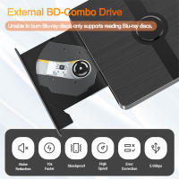 Disco Blu-ray Externo USB 3.0 3D BD-Combo Portátil Para PC Y Mac Lector Y Grabador De CD DVD Compatible Con Windows 11/10 Y Mac - details 2