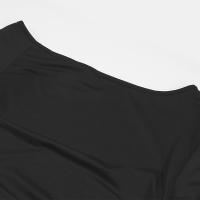 Vestido Largo De Cintura Bajada Asimétrico Para Mujer Estilo Europeo Nueva Colección Otoño 2024 Color Sólido Manga Larga Ajustado - details 23