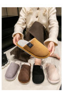 Pantuflas Calientes De Invierno Para Hombres Zapatos De Casa Antideslizantes Suaves Y Cómodos Plano Tacón Pantuflas De Peluche Para Dormitorio Interior Adecuado Para Mujeres Tamaño Pequeño Por Favor Ver Tamaño Del Producto - details 3