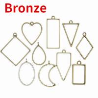 Set De 10 Moldes De Cristal UV Para Resina Epoxy Geométricos De Metal Para La Creación De Colgantes Joyería Collares DIY - details 10
