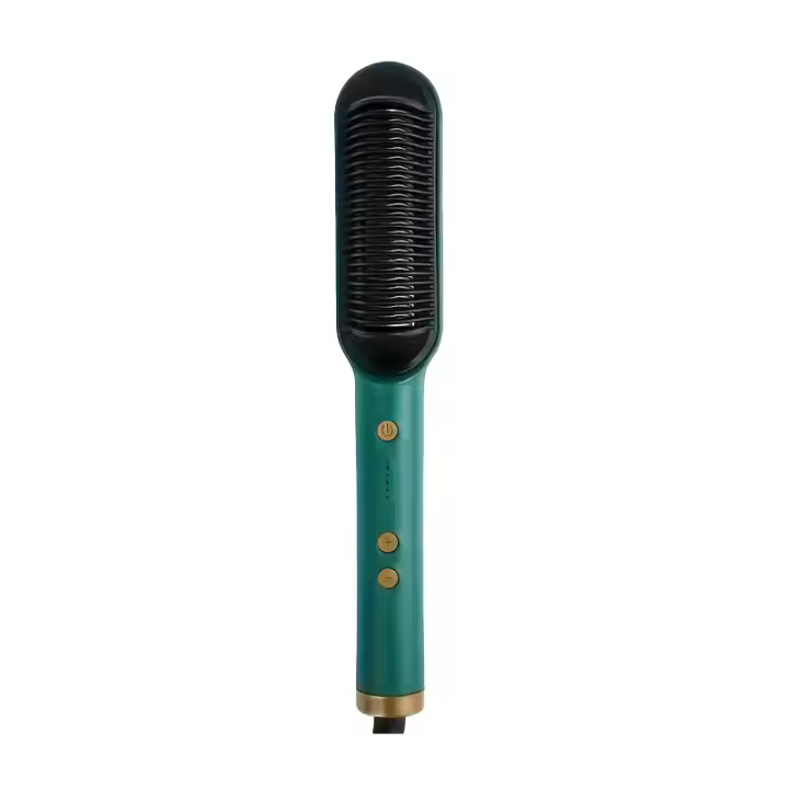Peine caliente, rizador 30s calentamiento rápido, Anti-escaldaduras, multivelocidad, alisado eléctrico, estilo de moda, herramienta de cepillo de pelo de hierro, herramienta de peinado para rizar el cabello liso eléctrico - 1