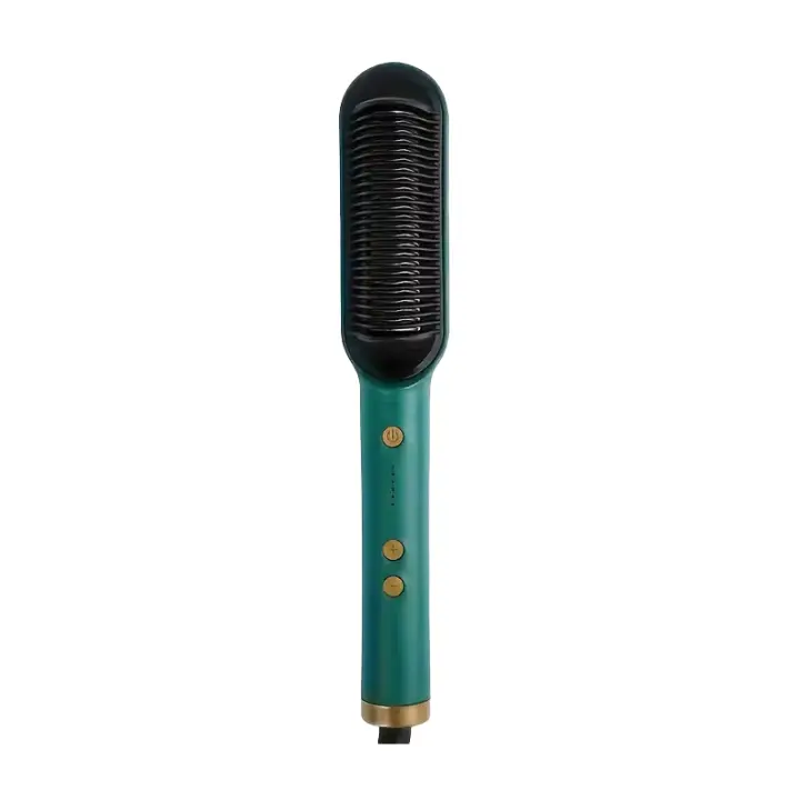 Peine caliente, rizador 30s calentamiento rápido, Anti-escaldaduras, multivelocidad, alisado eléctrico, estilo de moda, herramienta de cepillo de pelo de hierro, herramienta de peinado para rizar el cabello liso eléctrico - 1