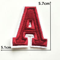 1PC Parche Bordado De Alfabeto Inglés Rojo A-Z Aplicación Para Ropa Bolsos Chaquetas Decoración De Iraón DIY Manualidades - details 1
