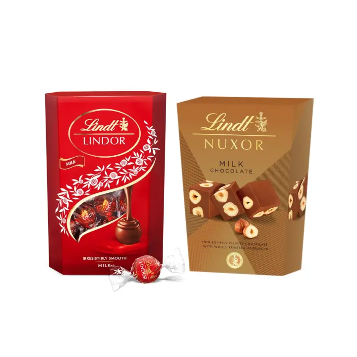 Lindt PACK 2 bombones LINDOR y NUXOR 200g x2, 6 sabores disponibles - 1