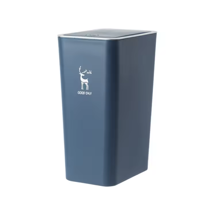 Cenicero Grande De 10L/15L Con Tapa Contenedor Ecológico Para Reciclaje Para Sala Dormitorio Baño Cocina Oficina Material Plástico Rectangular - 1