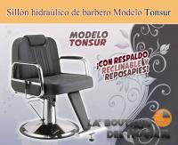 Sillón Barbero Hidráulico Reclinable Con Reposapiés Metálico Modelo LBH Tonsur Negro - details 0