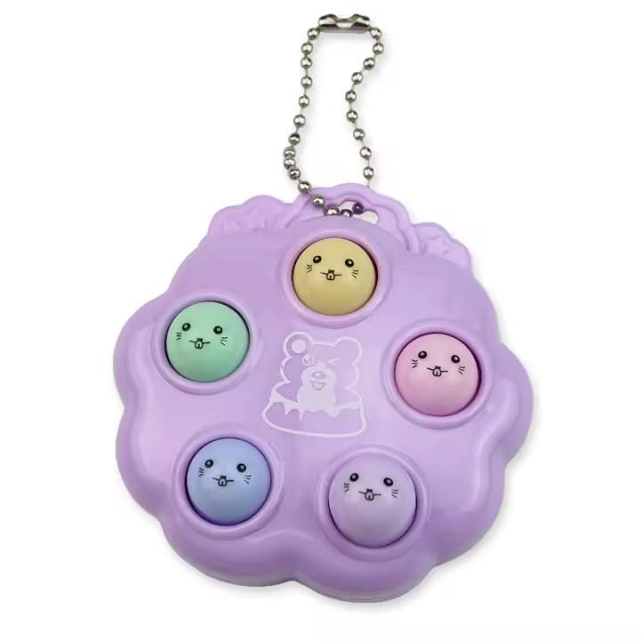 Mini Juego de Aplastar Topos: Consola de Mano Desestresante, Llavero Adorable y Creativo - 1