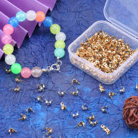 100PCS/Box Tiras De Acero Inoxidable Para Joyería DIY Con Cierre De Hilo Dorado Cubiertas De Nudo Accesorios Para Pulseras Y Collares - details 4