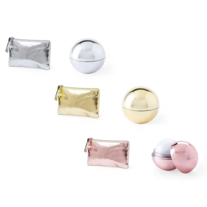 Disok Lote de 10 a 30 Bálsamos Labiales + 10 a 30 Monederos Metalizados a juego - Brillos Labios. Regalos, detalles y recuerdos originales prácticos para Bodas, Comuniones, Bautizos, Fiestas Cumpleaños - 1