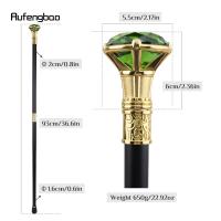 Bastón De Moda Verde Diamante Dorado 93cm Elegante Decorativo Para Cosplay Manija De Cabeza De Diamante Tipo Gentleman - details 2