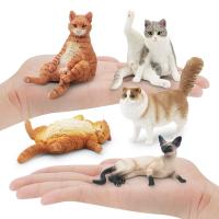 Figura De Gato Realista Ornamento Para Niños Muñeca De Gato Juguete Estatua De Gato Para Decoración De Escritorio - details 2