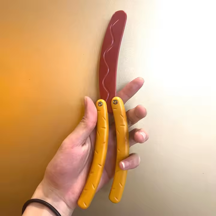 Modelo De Cuchillo 3D Imprimible Con Diseño De Hot Dog Mariposa Plátano Y Radicchio Juguete De Descompresión Para Estudiantes Regalo - 1