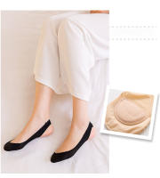 FINETOO 4 Pares De Calcetines De Seda De Hielo Ultrafinos Para Mujer Con Antepezuña Y Antideslizante Calcetines Invisibles Para Barco - details 0
