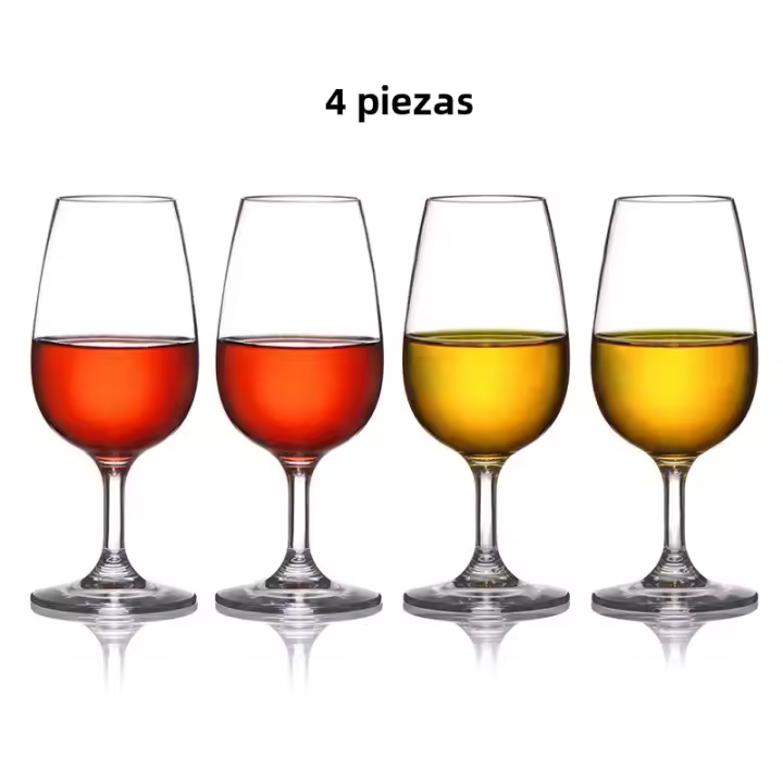 MICHLEY Vaso De Vino De Plástico Tritan Eco-amigable Inquebrantable Para Fiesta Familiar Y Bar 2/4 Piezas Transparentes Reutilizables - 1