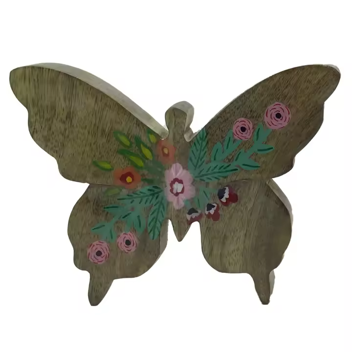 Signes Grimalt Mariposa De Madera | Figura de Mariposa Marrón Romantico 14X3X18cm - 1